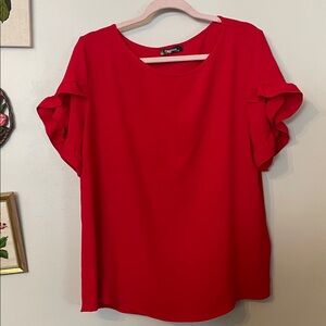 Scarlet Ruffle Sleeve Blouse